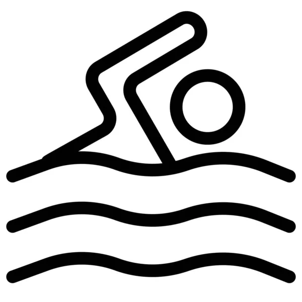 Pływanie Jako Układ Sportów Wodnych Olimpijskich — Wektor stockowy