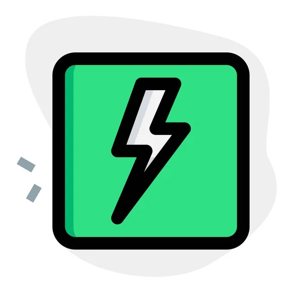 Electricity Substation Thunderbolt Logotype — Stock Vector