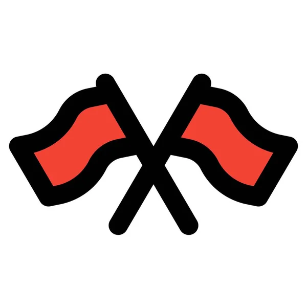 Rennflagge Für Die Motocross Anlage — Stockvektor