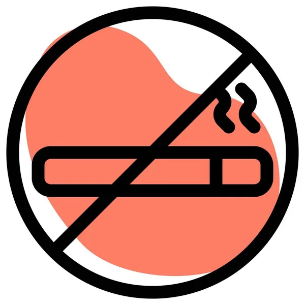 Zona Proibida Fumar Dentro Restaurante Familiar —  Vetores de Stock