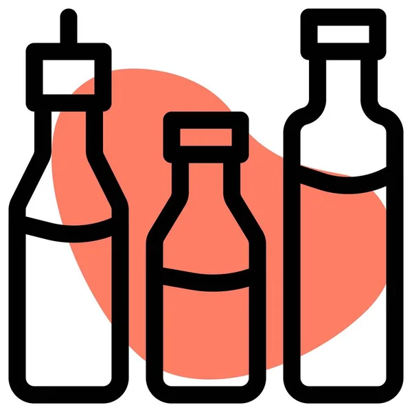 Cocina Exótica Con Aceite Oliva Otros Aceites Esenciales — Vector de stock