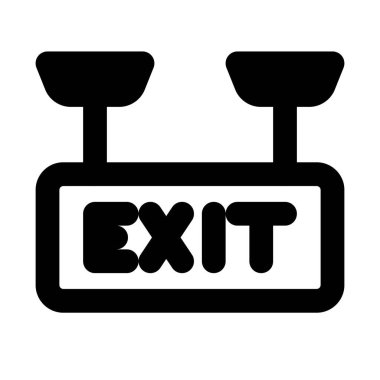 Otel odasından çıkmak için çıkış tabelası