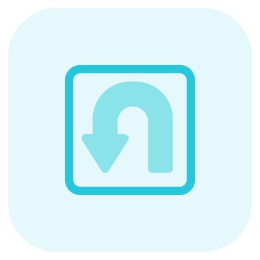 Trafik yönü düzeni için u-dönüş işaretini döndür