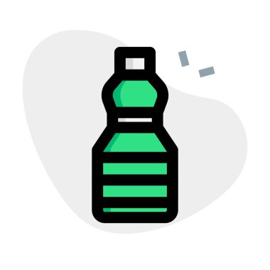 Evcil hayvan şişesinde yağ pişirmek.