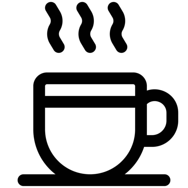 Premium Kahve Turistlerin Otel Odasında Servis Edilir — Stok Vektör