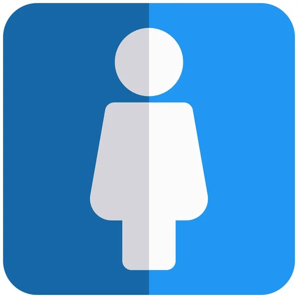 Vrouw Toiletbord Station Buiten — Stockvector