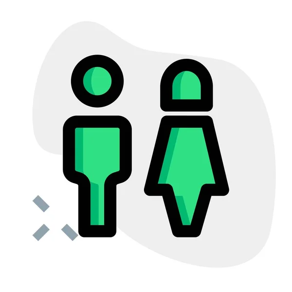 Section Toilettes Pour Les Garçons Les Filles Sont Séparés — Image vectorielle