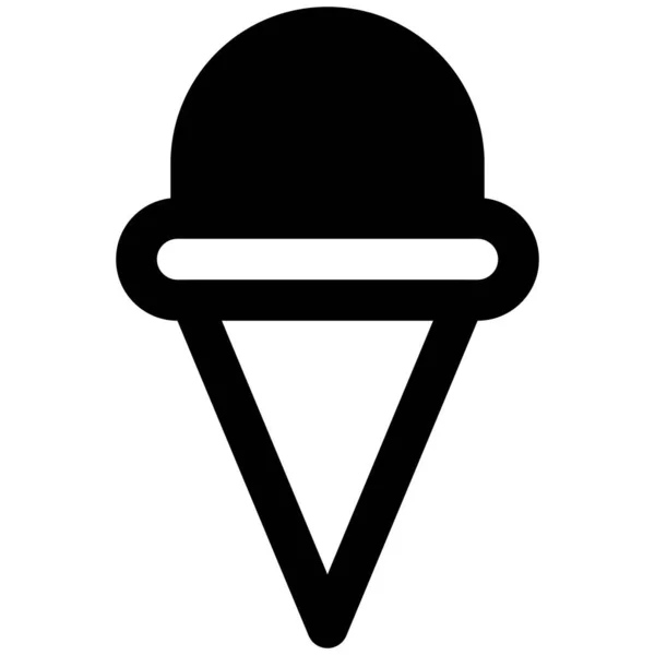 식당에서 수있는 원추형의 부드러운 아이스크림 — 스톡 벡터