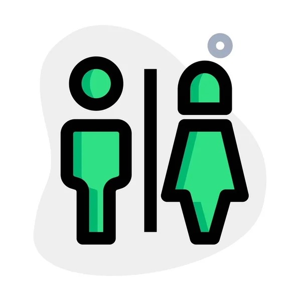 Toilettenschild Für Männer Und Frauen Restaurant — Stockvektor