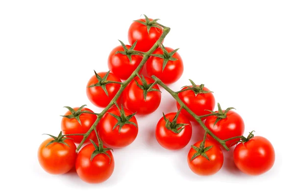 Bunnch cherry rajčat izolovaných na bílém pozadí — Stock fotografie