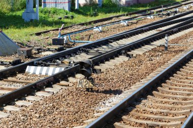 Demiryolu birSovyet ok ve trafik ışığı