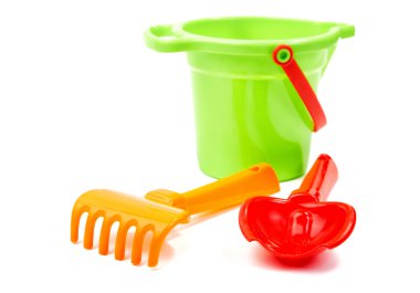 Beyaz arka planda çocuk oyuncakları