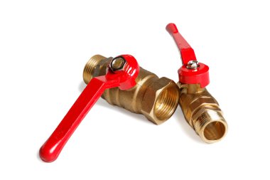 Beyaz arka plan üzerinde izole küresel vanalar