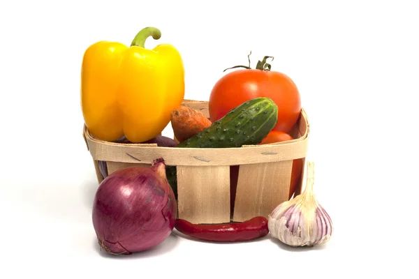 Basket with vegetables Stock Photo