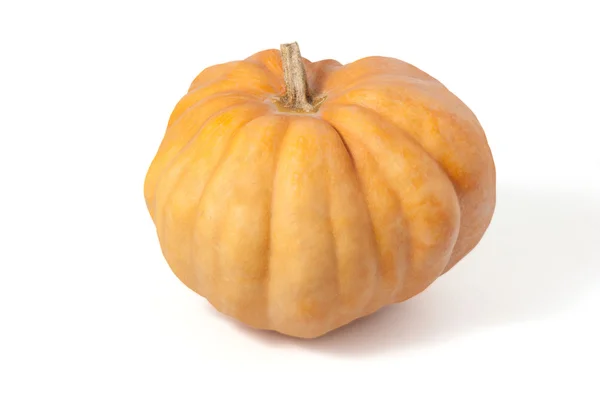 Yellow ripe pumpkin on a white background, clipping path. — Stock Photo, Image