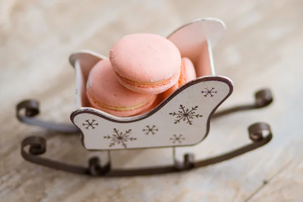 Christmas time, macaroons — Stock Photo, Image