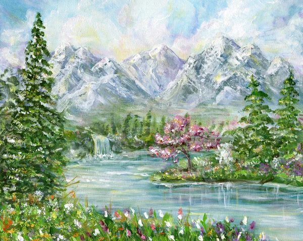 Spring mountain landscape