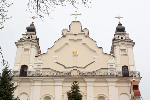 Roze katholieke kerk — Stockfoto