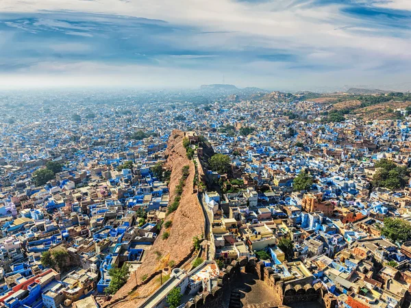 Jodhpur de Blauwe stad, Rajasthan, India — Stockfoto