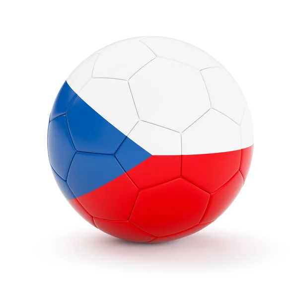 Piłka nożna piłka z Flaga Republiki Czeskiej — Zdjęcie stockowe