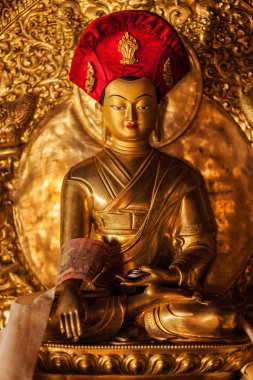 Buddha statue in Lamayuru monastery, Ladakh, India clipart