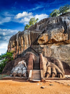 Aslan pençeleri yolu Sigiriya kaya, Sri Lanka