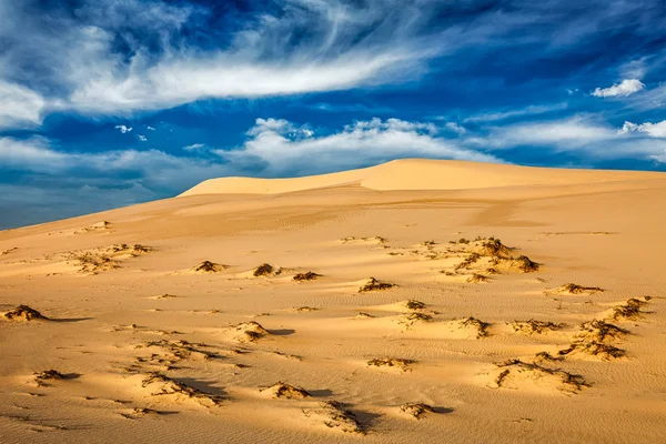 Pouštní duny na východ slunce — Stock fotografie