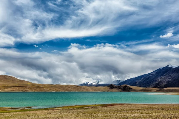 喜马拉雅湖Kyagar Tso, Ladakh, India — 图库照片