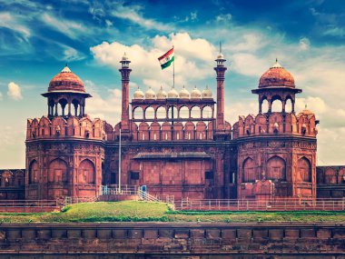 Kırmızı Fort Lal Qila. Delhi, Hindistan