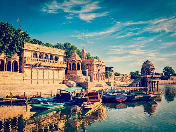 Gadi sagar - yapay göl. Jaisalmer, İstanbul, Türkiye — Stok fotoğraf