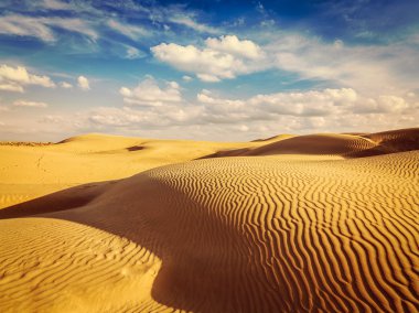 Sand dunes in desert clipart