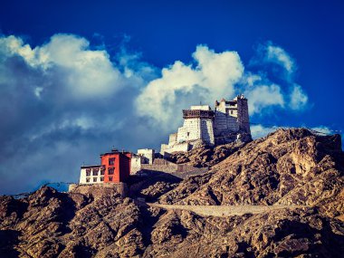 Namgyal Tsem gompa ve fort. Leh, Ladakh