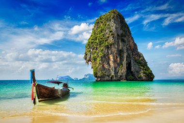 Long tail tekne Beach, Tayland