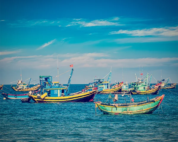 Рибальські човни у В'єтнамі — стокове фото