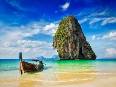 Long tail tekne Beach, Tayland