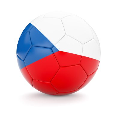 futbol futbol topu ile Çek Cumhuriyeti bayrağı
