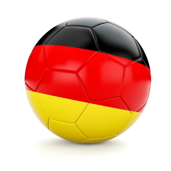 Fútbol pelota de fútbol con bandera de Alemania — Foto de Stock