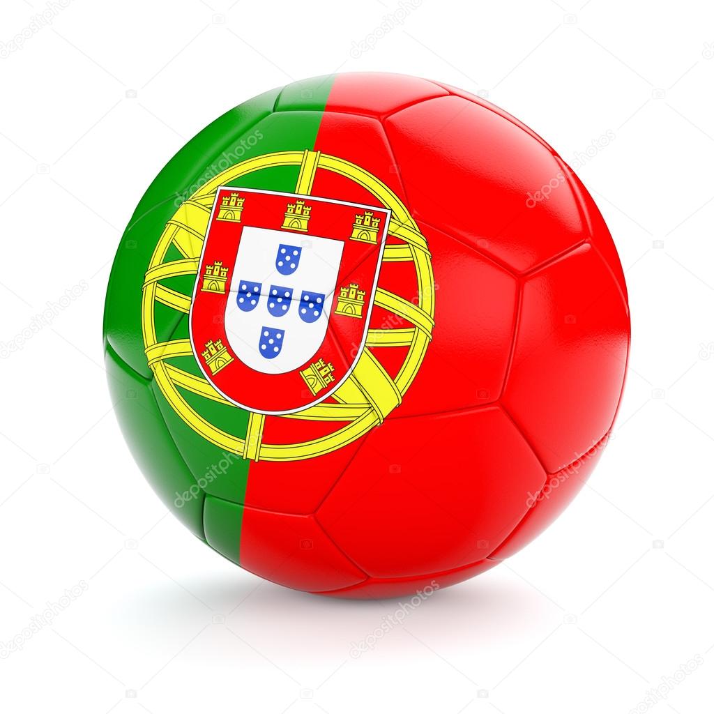 Soccer football ball with Portugal flag Stock Photo by © Dmi