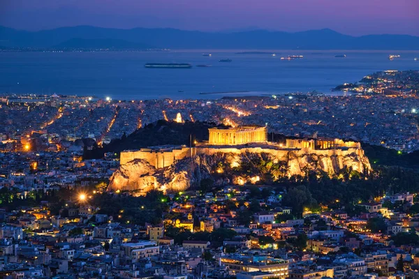 Ikonischer Parthenon-Tempel auf der Akropolis von Athen, Griechenland — Stockfoto