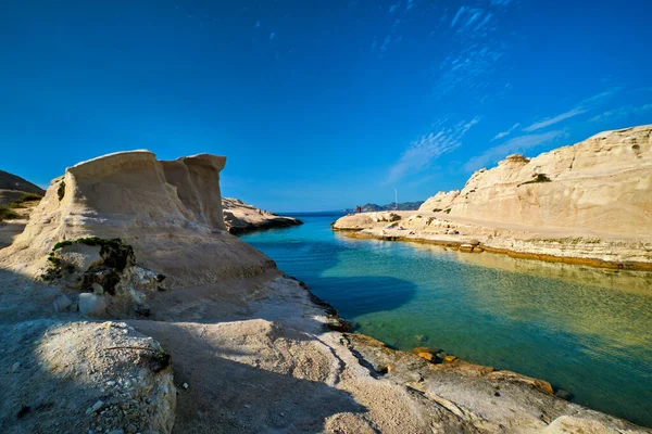 Berühmter Strand von Sarakiniko auf der Insel Milos in Griechenland — Stockfoto