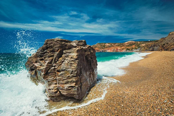 Plaża Paleochori, wyspa Milos, Cyklady, Grecja — Zdjęcie stockowe
