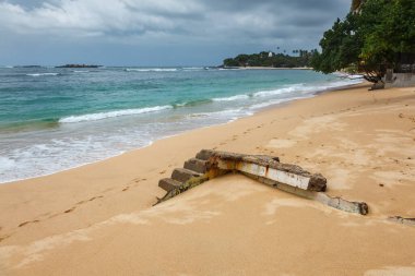 Tsunami, Unuwatuna, Sri Lanka tarafından yıkılan bir evin kalıntıları.