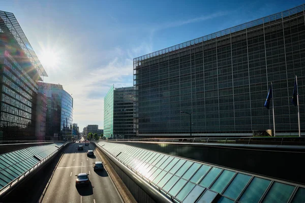 Tráfico urbano en Bruselas — Foto de Stock