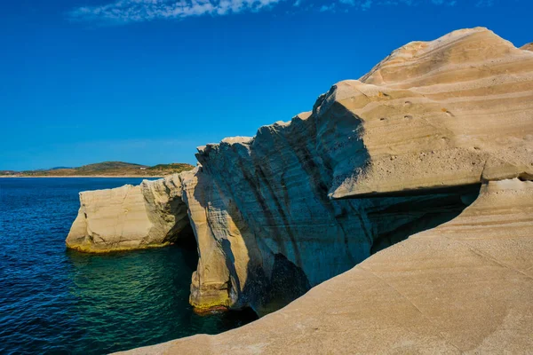 Słynna plaża Sarakiniko na wyspie Milos w Grecji — Zdjęcie stockowe