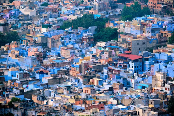 Jodhpur Blue City的空中景观。Jodphur, Rajasthan, India — 图库照片