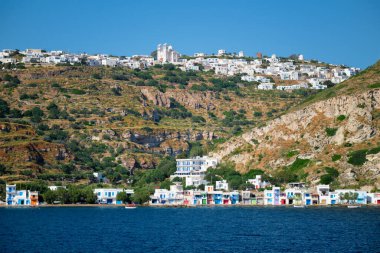 Yunanistan 'ın Milos adasındaki Klima ve Plaka köyleri