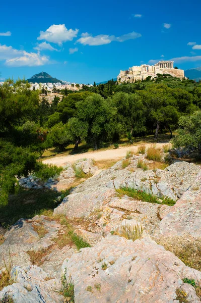 Templo icónico del Partenón en la Acrópolis de Atenas, Grecia — Foto de Stock