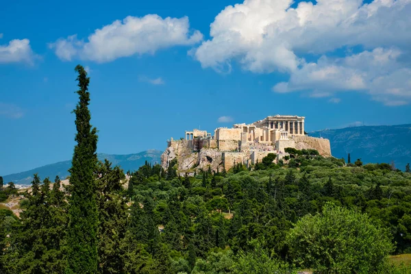 Templo icónico del Partenón en la Acrópolis de Atenas, Grecia — Foto de Stock