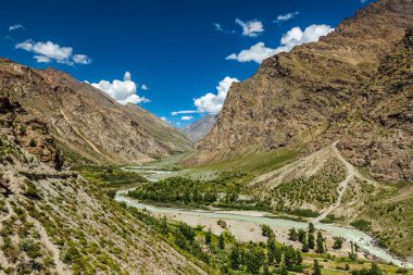 Himalayalar 'daki Lahaul Vadisi' ndeki Chandra Nehri