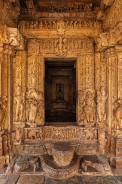 Inner view of Adinath temple, Khajuraho, India